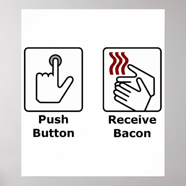 Póster Push Button Receive Bacon (Frente)