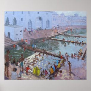Póster Pushkar ghats Rajasthan