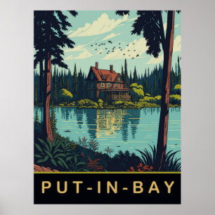 Póster Put-In-Bay, Ohio, Viajes Antiguos