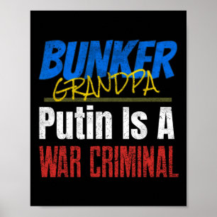 Póster Putin Es Un Criminal De Guerra Ucrania Ucraniano