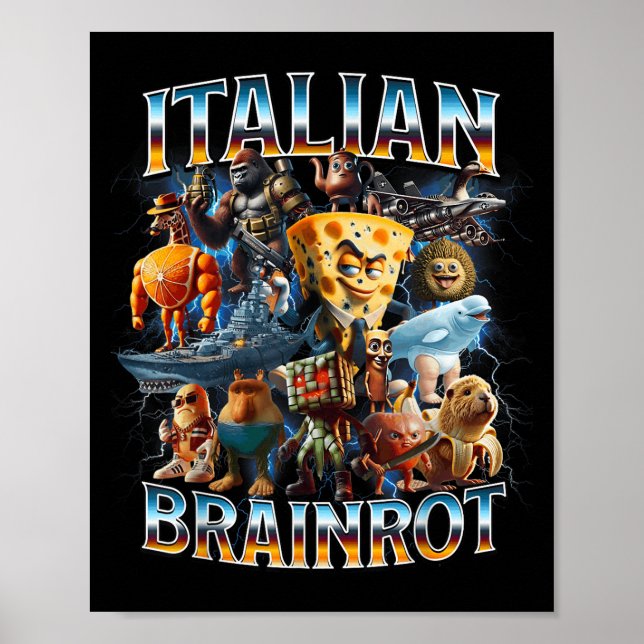 Póster Putrefacción cerebral italiana Putrefacción cerebr (Frente)