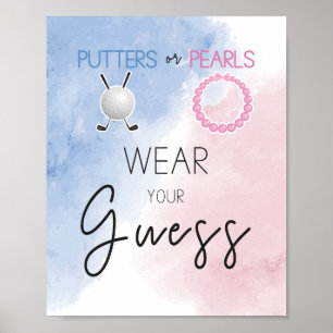 Póster Putters o Pearls llevan el cartel de adivinanzas