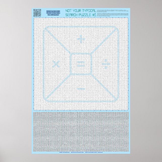 Póster PUZZLE #1: Ecuaciones matemáticas - Estándar (Frente)