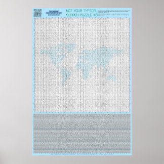 Póster PUZZLE #5: Países - Estándar