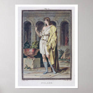 Póster Pylades, costume for 'Andromache' by Jean Racine,