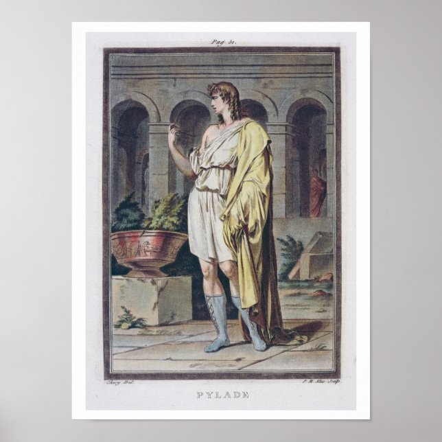 Póster Pylades, costume for 'Andromache' by Jean Racine, (Frente)