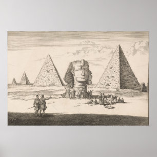 Póster Pyramiden en Sfinx van Gizeh (1698) por Jan Luyken