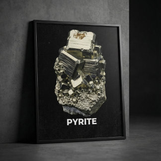 Póster Pyrite Crystal Specimen