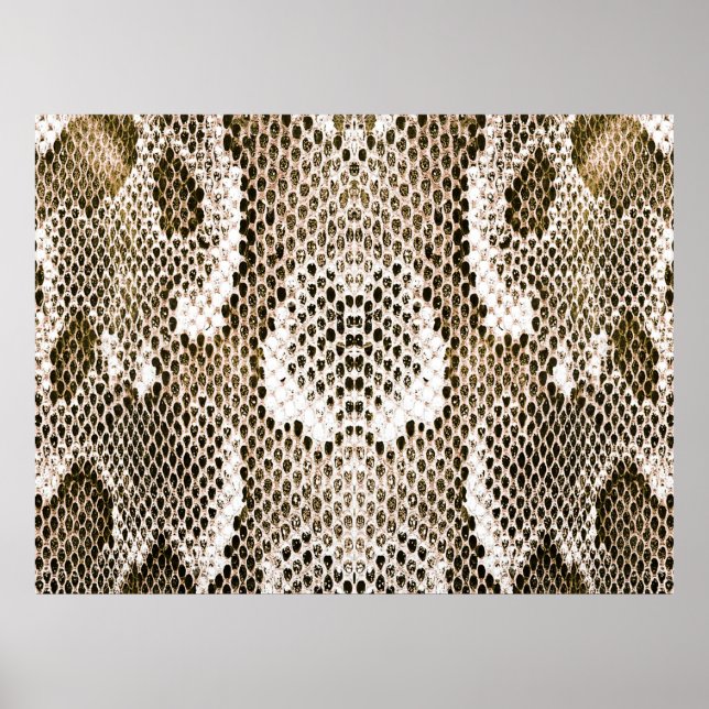 Póster python skin, snake pattern, animal skin pattern de (Frente)