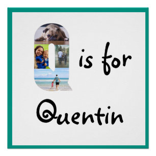 Póster Q es para Nombre