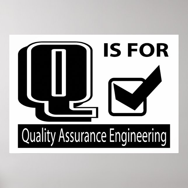 Póster Q Is For Quality Assurance Engineering (Frente)