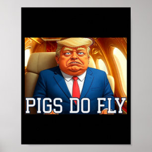 Póster Qatar Un Lago Anti Trump Qatar Avión Los Cerdos Vu