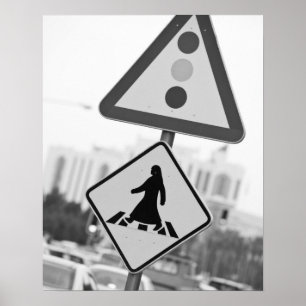 Póster Qatar, Y Dawhah, Doha. Peatón árabe 2