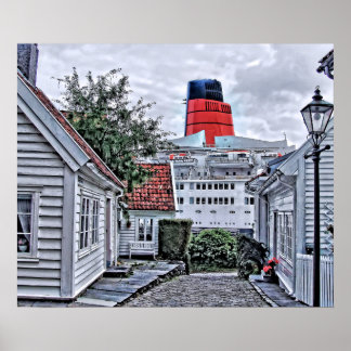 Póster QE2 en Stavanger