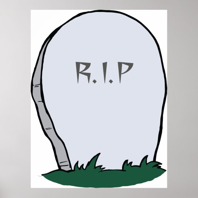 Póster QEPD Gravestone (Frente)