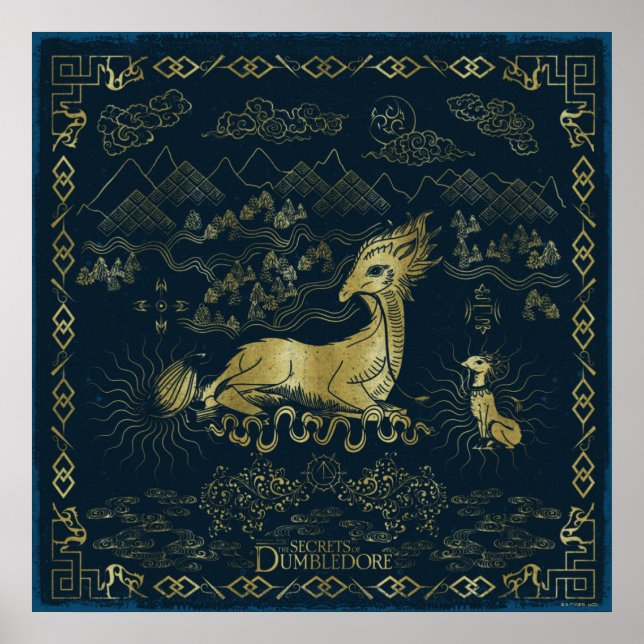 Póster Qilin En Rest Golden Tapestry (Frente)