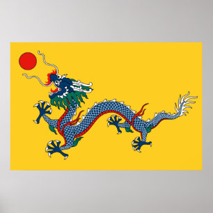 Póster Qing Dynasty (1890-1911) flag poster paper
