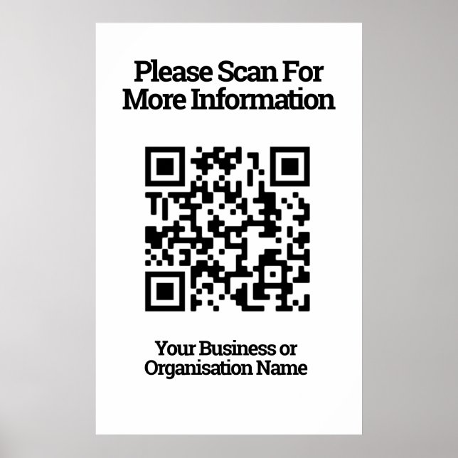 Póster QR Code Design information (Frente)
