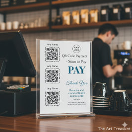 Póster QR Code Payment - Scan to Pay Business Logo