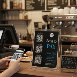 Póster QR Code Payment - Scan to Pay Business Logo