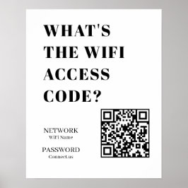 Póster QR personalizado de WiFi | ¿Cuál es el código de W