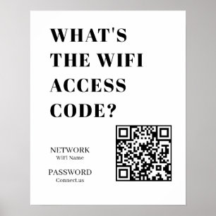 Póster QR personalizado de WiFi   ¿Cuál es el código de W