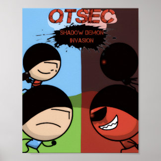 Póster QTSEC Poster de la invasión de Demonio en la Sombr