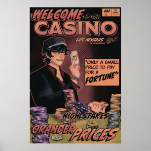 Póster Quackity Casino Dream SMP Las Nevadas Comic
