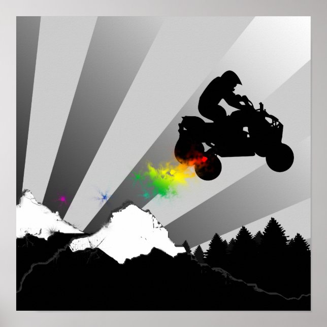 Póster quads : camino de tierra : (Frente)