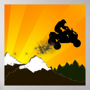 Póster quads. naranja.