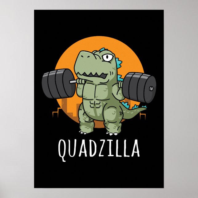 Póster Quadzilla: Personalizado divertida de entrenamient (Frente)
