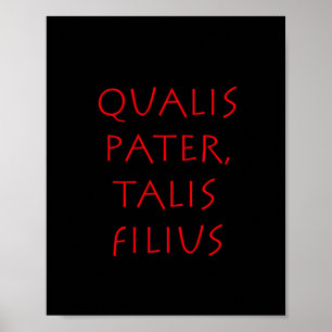 Póster Qualis pater talis filius