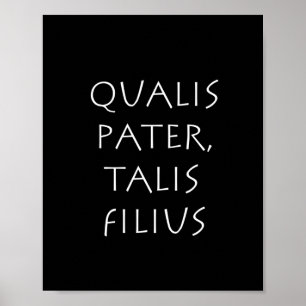 Póster Qualis pater talis filius