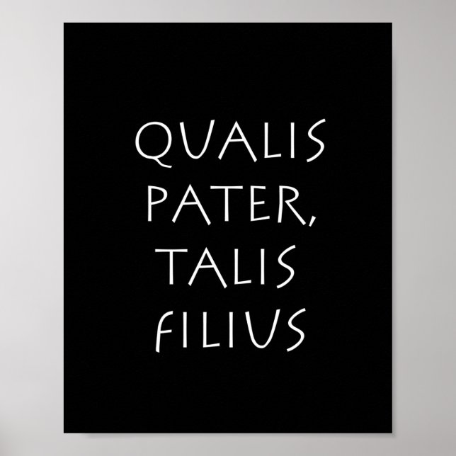 Póster Qualis pater talis filius (Frente)