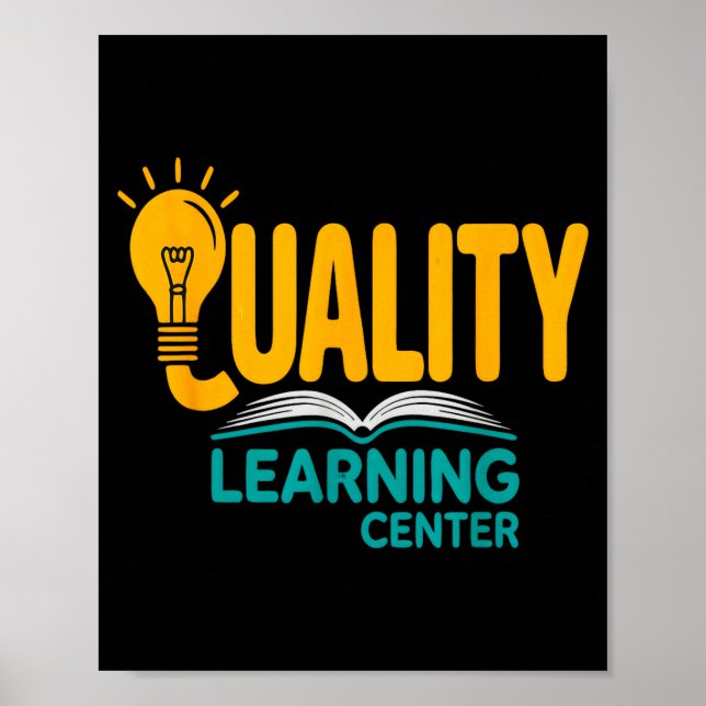 Póster Quality Learning Center Funny School Quote  (Frente)