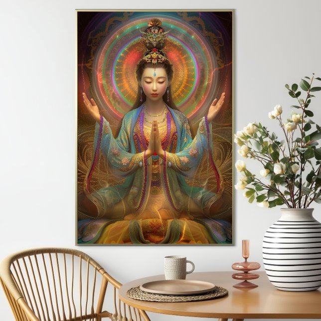 Póster Quan Yin Colorful Psychedelic (Subido por el creador)