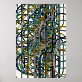 Póster Quantum Geometric Pattern 