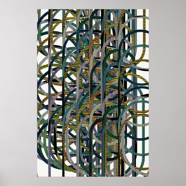 Póster Quantum Geometric Pattern  (Frente)