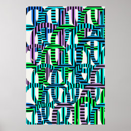 Póster Quantum Physics Geometric Pattern 