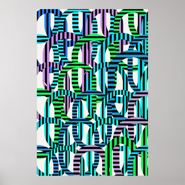 Póster Quantum Physics Geometric Pattern  (Frente)