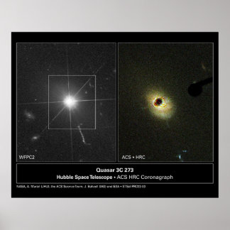 Póster Quasar 3C 273 Hubble Telescope