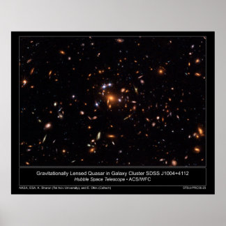 Póster QuasarInGalax con lente gravitacional