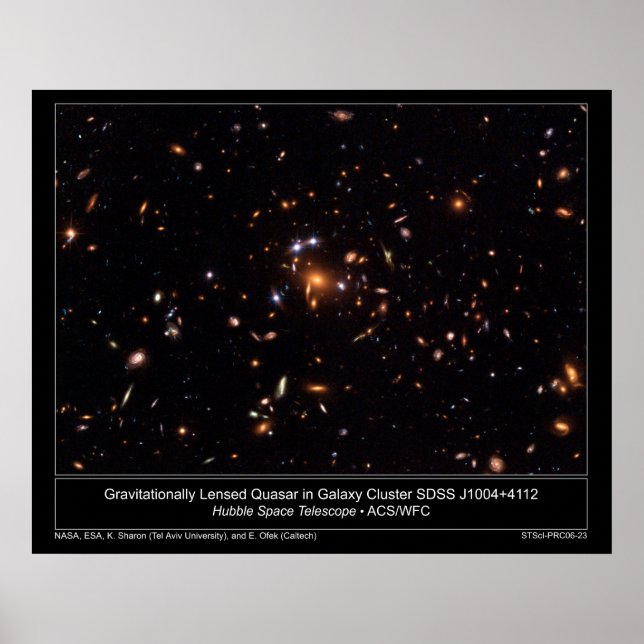 Póster QuasarInGalax con lente gravitacional (Frente)