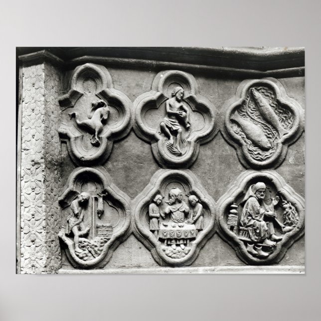 Póster Quatrefoils con los Rótulos del Zodiac (Frente)