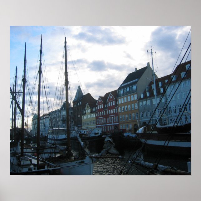 Póster Quay en Copenhague (Frente)