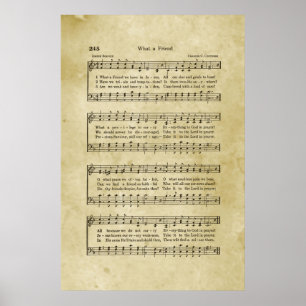 Póster Qué Amigo Tenemos En La Música De Hoja De Evangeli