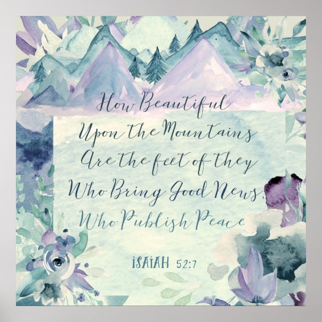 Póster Qué bello sobre las montañas (Frente)