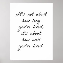 Póster Qué bien has vivido Poster