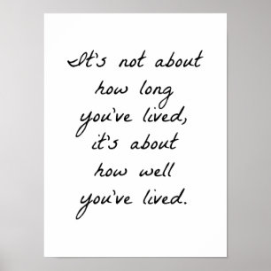 Póster Qué bien has vivido Poster