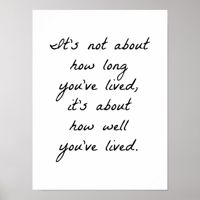 Póster Qué bien has vivido Poster (Frente)
